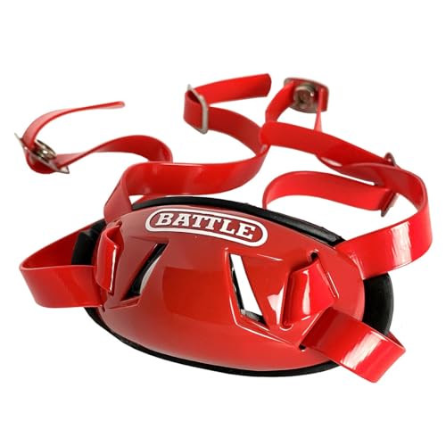 Battle Sports Shell Football Chin Strap - color: Red, size: Youth