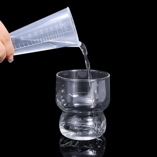 1PC 100ML Tapered Measuring Cups Transparent Plastic Measurement Cup for Kitchen Laboratory 12.5 * 5cm
