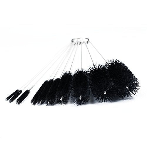 DXG Cleaning Brushes, 8.2 Inch Nylon Tube Brush Set Pipe Cleaner Set for Drinking Straws, Glasses, Keyboards, Jewelry Cleaning, Set of 10