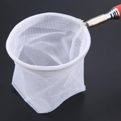 Green/Red Square Round Metal Aquarium Fish Net Mini Size Extendable Telescopic Fish Shrimp Landing Net Aquarium Fish Tank Tool - style: Red Round