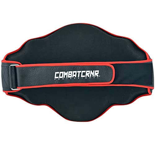 Combat Corner Elite Leather Belly Pad Protector - MMA Training Equipment Body Protection Armour Pads| Great for Muay Thai, Boxing, Kickboxing, BJJ, Jiu Jitsu, Judo and Mix Martial Arts