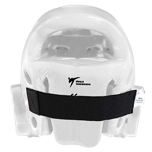 adidas Martial Arts Taekwondo Headgear with Face Shield - color: White, size: Small