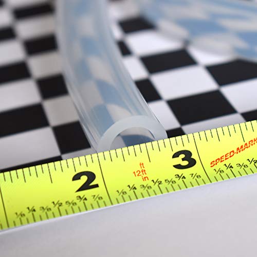 Ultra Clear Platinum Silicone Tubing - Food & Medical Grade - High Temp Hose (3 Feet, 1/2" ID x 3/4" OD) - size: 1/2" ID x 3/4" OD