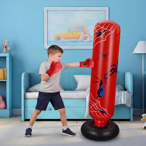 Shappy Inflatable Punching Bag Larger Spider Stable Boxing Bag Set