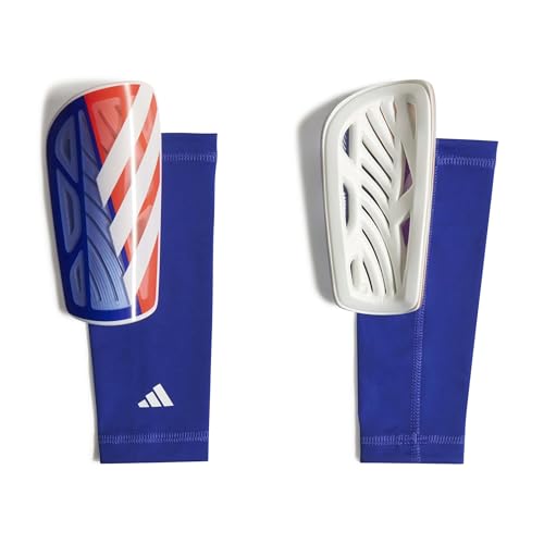 adidas Unisex Adult Tiro Soccer Shin Guards - color: Solar Red/Lucid Blue/White/League, size: Small
