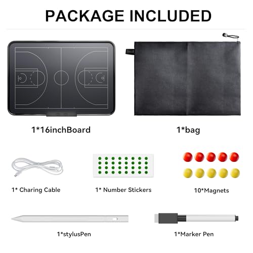 16 Inch Electronic Basketball Coaching Board with Double Sided