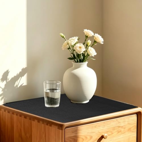 10" x 15" Non-Slip Grip Mat - Washable & Cut-to-Fit, Multi-Use Anti-Slip Pad for Furniture, Pet Bowls, Folding Walker, Desks, and Crafts,Couch Arm Table,Guitar Non Slip Pad (Black, 10" x 15")