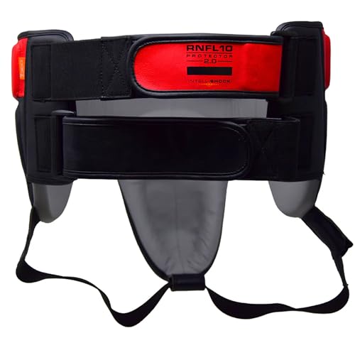 RIVAL Boxing RNFL10 360 Groin Protector with Intelli-Shock D3O Foam, Intelligently Adapts to the Intensity of Any Hit - color: Black/Red, size: Medium