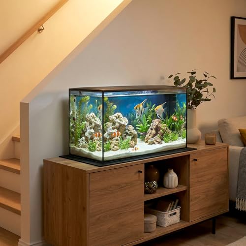 Aquarium Leveling Mat, 12 x 30 Inch Under Tank Pad, 6mm Thick Non-Slip Shockproof Fish Tank Cushion, Waterproof, Easy to Cut, Black - color: Black, size: 12 x 30in