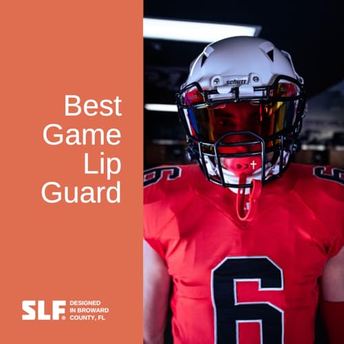 SLEEFS Classic Football Mouthguard with Bold Designs and Removable Strap - color: Cross Red