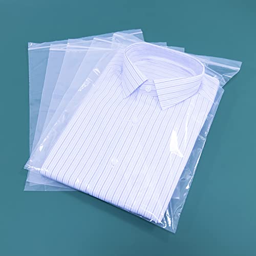 100 Count - 11" x 14" Large Zip Bags - 2 Mil Reclosable Zip Plastic Poly Bags with Lock Seal Zipper for Prints, Photos, Documents, Clothing, T-Shirt - size: 11" x 14"