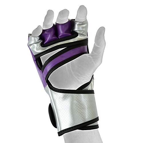 MMA Glove, Kickboxing Gloves, Sparring Gloves, Training Equipment, Fighting Glove for Mixed Martial-Arts, Adults Women - color: Purple