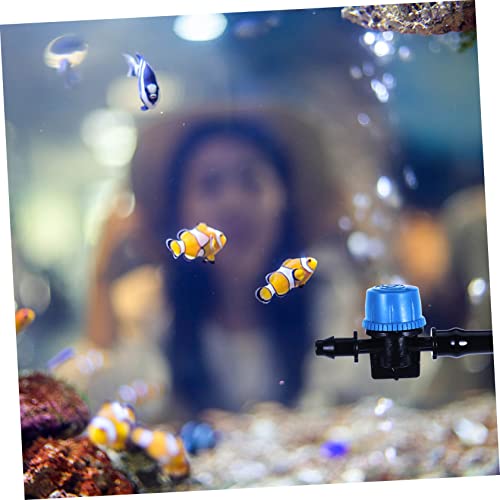 MERRYHAPY Adjustable Aquarium Micro Water Control Valve Hose Set Soft Silicone Tubing with for Fish Tank Easy Installation Design