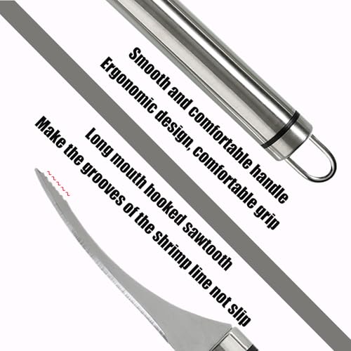 2 PCS Shrimp Deveiner Tool and Shrimp Peeler,Stainless Shrimp Knife ShrimpThread Knife Shrimp Deveining Tool,Easy to Use Shrimp Deveiner