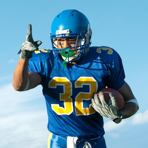 2Pcs Youth Football Mouthguard,Football Mouthpiece with Strap,No Boil. - color: Green