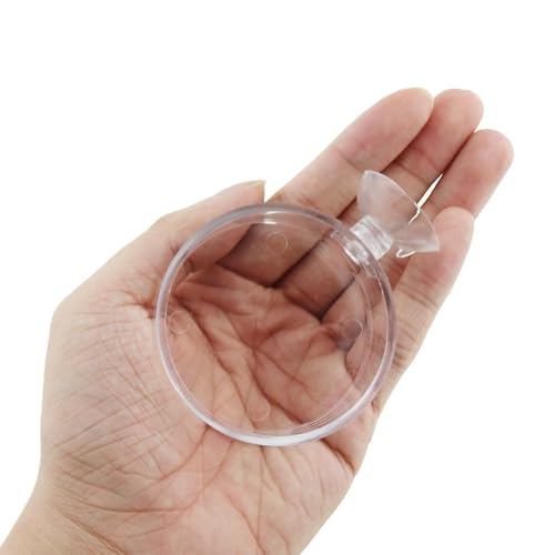 TAODAN 4PCS 65mm Fish Tank Feeder Transparent Acrylic Aquarium Feeding Tray Pet Supplies Ornamental Shrimp Feeding Areas