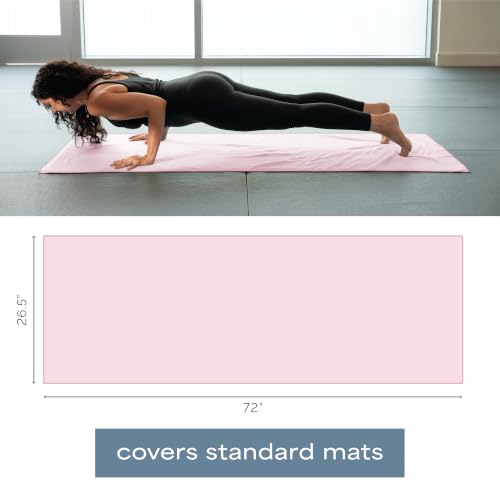 S&T INC. Aura Microfiber Yoga Mat Towel, 26.5" x 72", Pink - color: Pink