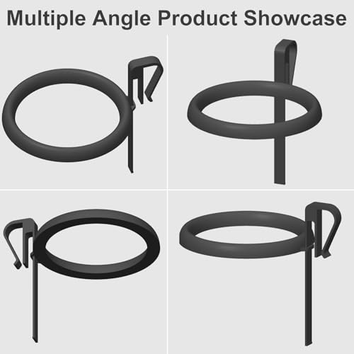 Clip On Fish Feeding Ring, Floating Aquarium Feeder, Non-Shedding Fish Food Holder for Betta Goldfish Guppy Turtle - color: Black