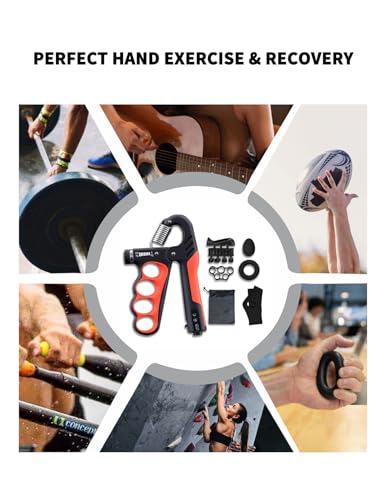 Hand Grip Strengthener, Adjustable 11-220LBS with Counter Forearm Training