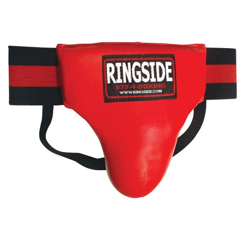 Ringside Men's Boxing Abdominal & Groin Protector - Leather Sparring Cup Guard for MMA, Muay Thai & Kickboxing - size: Medium