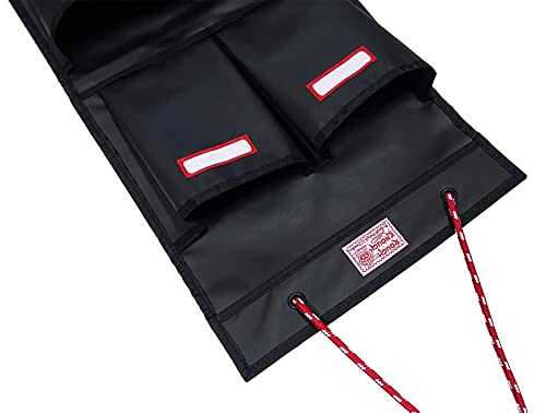Rough Enough Locker Organizer, 4 Pockets Hanging for Gym Work Wall, Black - color: Black