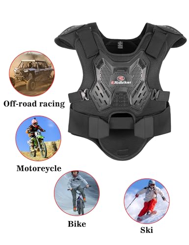 Motorcycle Armor Vest for Men, Dirt Bike Gear Body Armor Vest Chest Protector Motocross Gear, Motorcycle Riding Protective Gear for Off-Road Racing Cycling Skiing