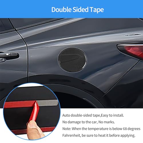 Car Accessories Compatible With Chevrolet Blazer 2019-2025 Exterior Fuel Tank Cap Protection Oil Gas Cover Trim ABS 1PC(Carbon Fiber Style) - color: Carbon Fiber Style
