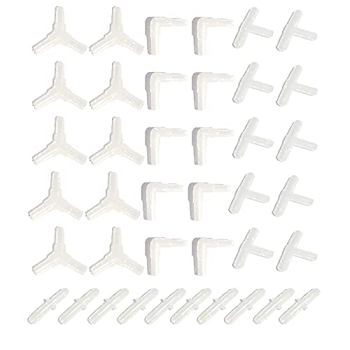 AQUANEAT Aquarium 25 Feet Standard 3/16" Airline Tubing Bundle with 40pcs Airline Tubing Connectors