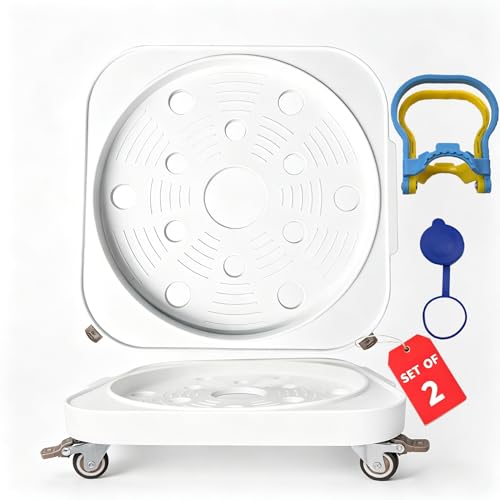 11" 5-Gallon Water Bottle Jug Caddy with 4 Rolling Swivel Casters - Heavy-Duty 5-Gallon Bucket Dolly & Plant Stand, (1, White) - color: White