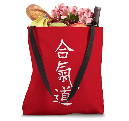Martial Arts Fighting Aikido Kanji Symbol Characters Tote Bag