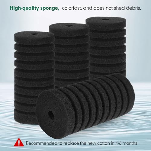 AQQA Replacement Aquarium Filter Sponge 4 Pack - size: S(replacement sponge)