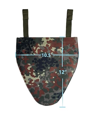 Tactical Molle Groin Protector, Detachable 800D Nylon Soft EVA for Airsoft - color: Flecktarn