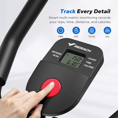 MERACH Ab Machine, Adjustable Ab Trainer Machine - color: black&red, size: large