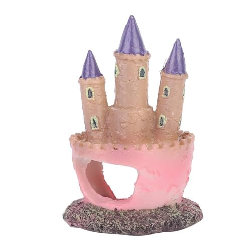 Castle Aquarium Decoration, Castle Fish Tank Decorations Girl Aquarium Decorations Princess House Castle Fish Tank Ornament Heart Castle Aquarium Ornament for Aquatic Pets to Breed Play and Rest