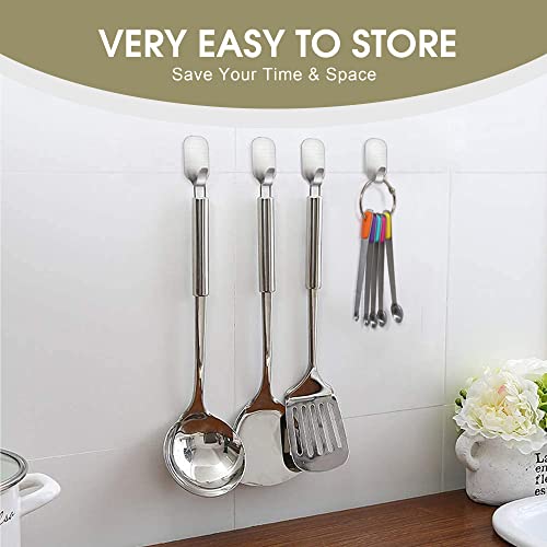 Mini Measuring Spoons Set, Tiny Stainless Steel Measure Teaspoons with Silicone Handle, Suitable for Small Amount of Dry or Liquid Ingredients and Spices (1/64, 1/32, 1/16, 1/8, 1/4 tsp) - color: Mix-color