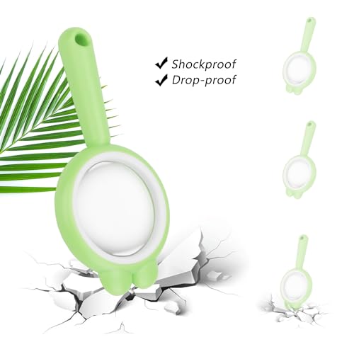 Small Magnifying Glass, 4X Handheld Reading Magnifiers, Adult Exploration Learning Tools for Reading, Back to School Supplies - color: Green