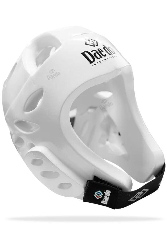 WT Recognized Taekwondo Head Guard - Officially Approved, Molded Foam Construction, Blue & Red Variations, Lightweight Protection for Sparring & Competition - color: White, size: Medium