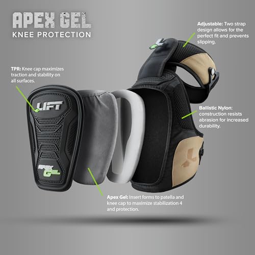 LIFT Apex Gel Knee Guards Non-Marring, Gel-Injected Cushion