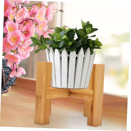 SHINEOFI Wooden Flowerpot Pedestal Stand with Anti-slip Pads Simple Wood Base for Indoor Outdoor Plant Display Multi-functional Rack for Flowerpots Crafts and Mini Fish Tanks Home Garden