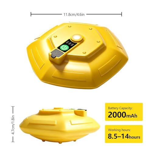 Floating & Rechargeable Bait Bucket Aerator, IPX7 Waterproof Rechargeable Charging Portable Oxygen Pump Floating Aerator Livewell for Fish Tank & Fishing Trips,Ultra-Quiet Bubbler for Live Bait