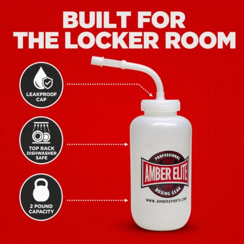 Amber Fight Gear Pro Style Water Bottle White