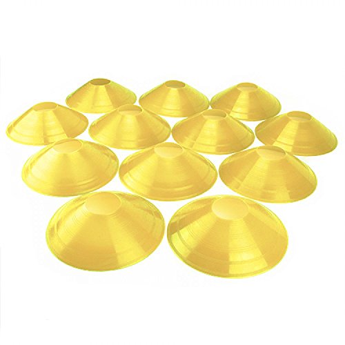 Crown Sporting Goods Set of 12 Soft Plastic Field Disc Cones - color: Yellow