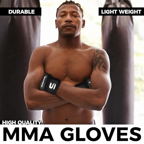 SAWANS MMA Gloves Karate Mitts Punch Bag Boxing Gloves Martial Arts Combat Taekwondo Kickboxing Mitts Fighting Grappling Training for Womens Mens Adults - size: X-Large