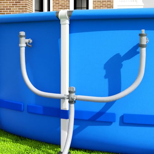 Plunger Valve with Holder for Above Ground Pools - Pool Hose Adapter Replacement Parts Compatible with Bestway Coleman Pool Filter Pump (1 Pack)