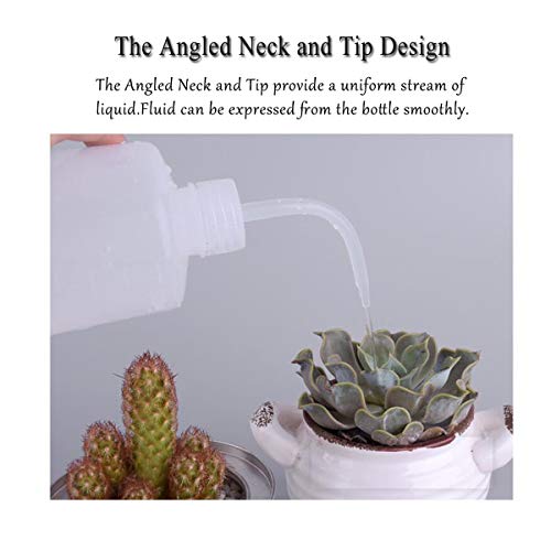 Valchoose 500ml White Squeeze Wash Bottles, Angled Nozzle, 2 Pack - color: White, size: 2x500ml