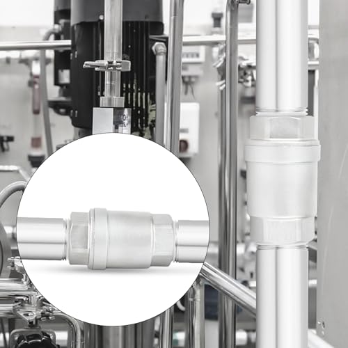1PCS 304 Stainless Steel 1-1/2" Female Vertical Check Valve,Backflow Prevention, One Way Spring Check Valves CF8 WOG 1000 - size: 1-1/2"(Vertical)