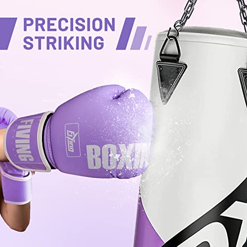 Boxing Gloves for Women - color: New Purple, size: 8oz