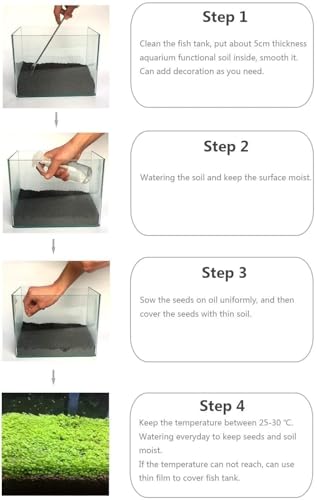 5 Aquarium Plants S.e.e.d Set, not Artifical, Fish Tank Decor Replacement for Resin or Plastic Grass