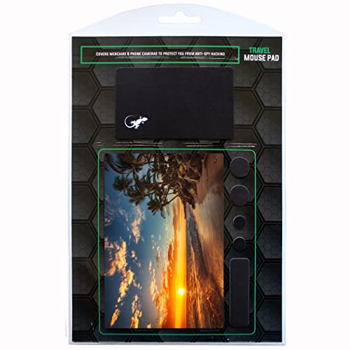 Adhesive Mouse Pad - Peel and Sticks to Any Surface - Travel Mouse Pad, Sticky for Any Surface - Excellent Tracking - Beach Sunset - color: BEACH - SUNSET
