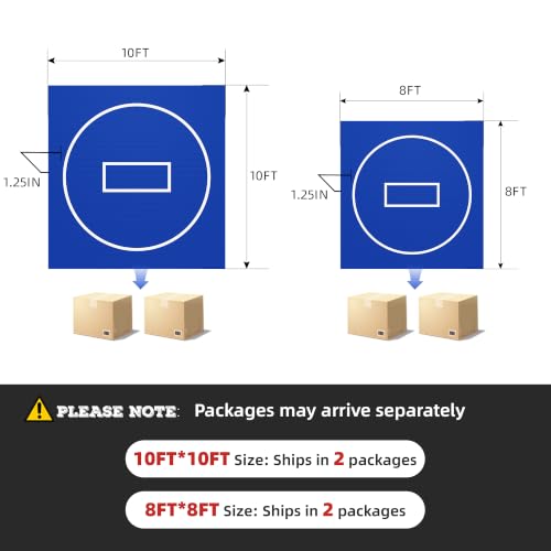 Wrestling Mat for Home Training BJJ MMA Jiu Jitsu Roll Up Mat - color: Blue, size: 8FTx8FTx1.25inch